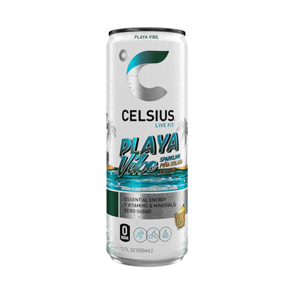CELSIUS RETRO VIBE Sparkling Sherbet Slush, Sugar Free Energy Drink, 12 Fl Oz (Pack of 12)