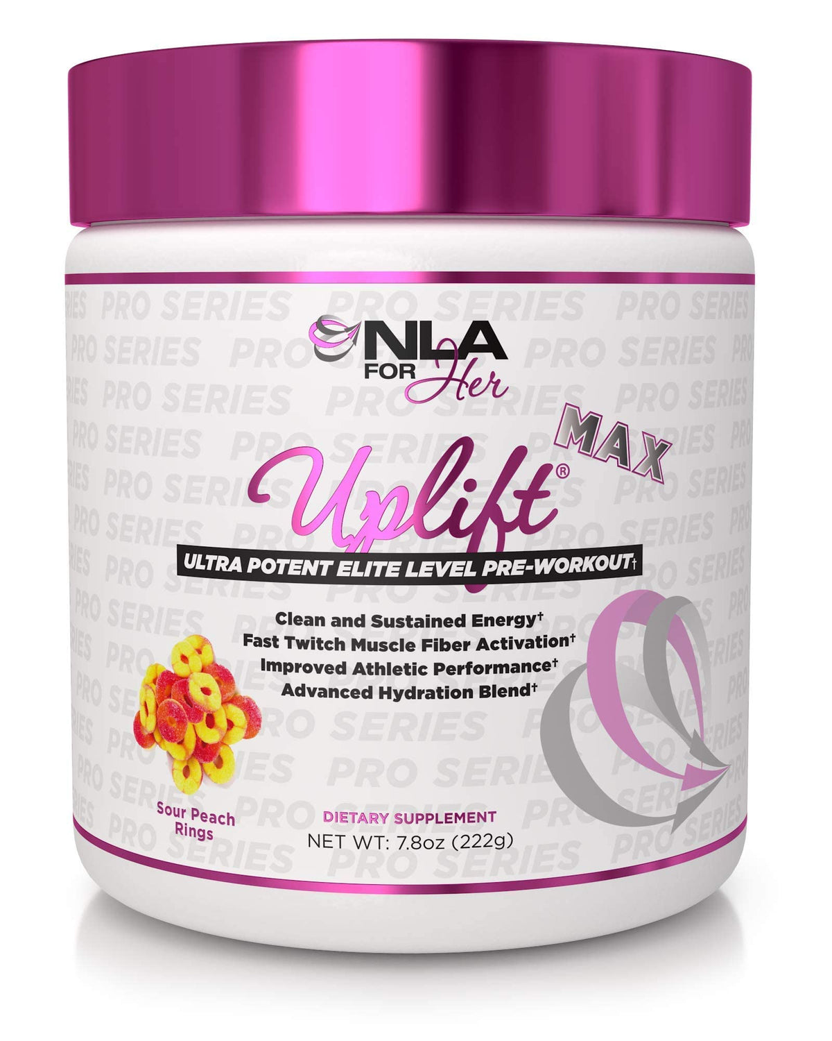 NLA for Her Pre/Intra Workout Stack (Includes Her Thermogenic Amino Georgia Peach and Uplift Max Pre Workout Sour Peach Rings)