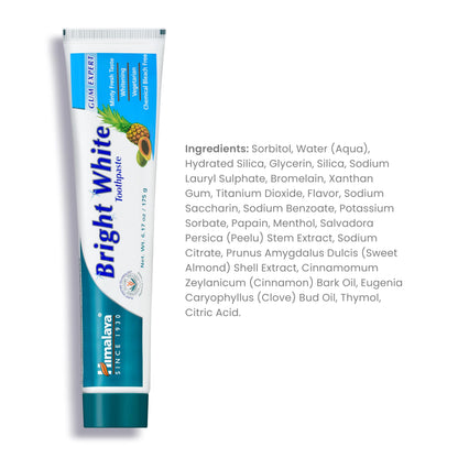 Himalaya Mint Fresh Gel Toothpaste, Fluoride Free to Reduce Plaque & Brighten Teeth, 6.17 oz, 2 Pack