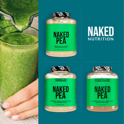 NAKED Chocolate Pea Protein - Pea Protein Isolate from North American Farms - 5lb Bulk