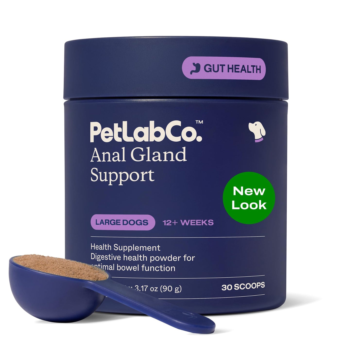 PetLab Co. Anal Gland Support Powder, Tailored, Small | Size-specific beet pulp, psyllium husk and probiotics to support firm stools and gland expression