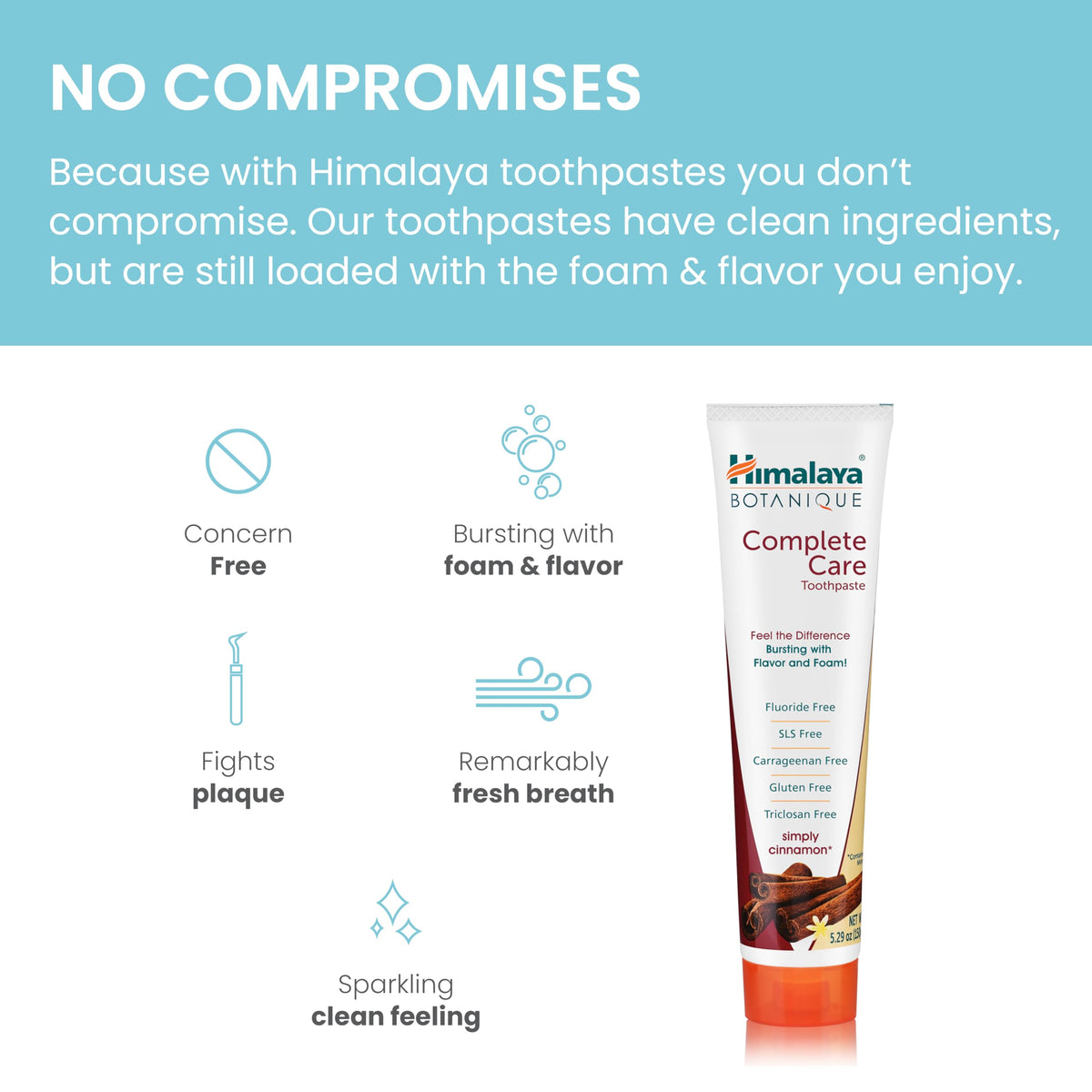 Himalaya Botanique Complete Care Toothpaste, Herbal Variety 4 Pack, 5.29 oz