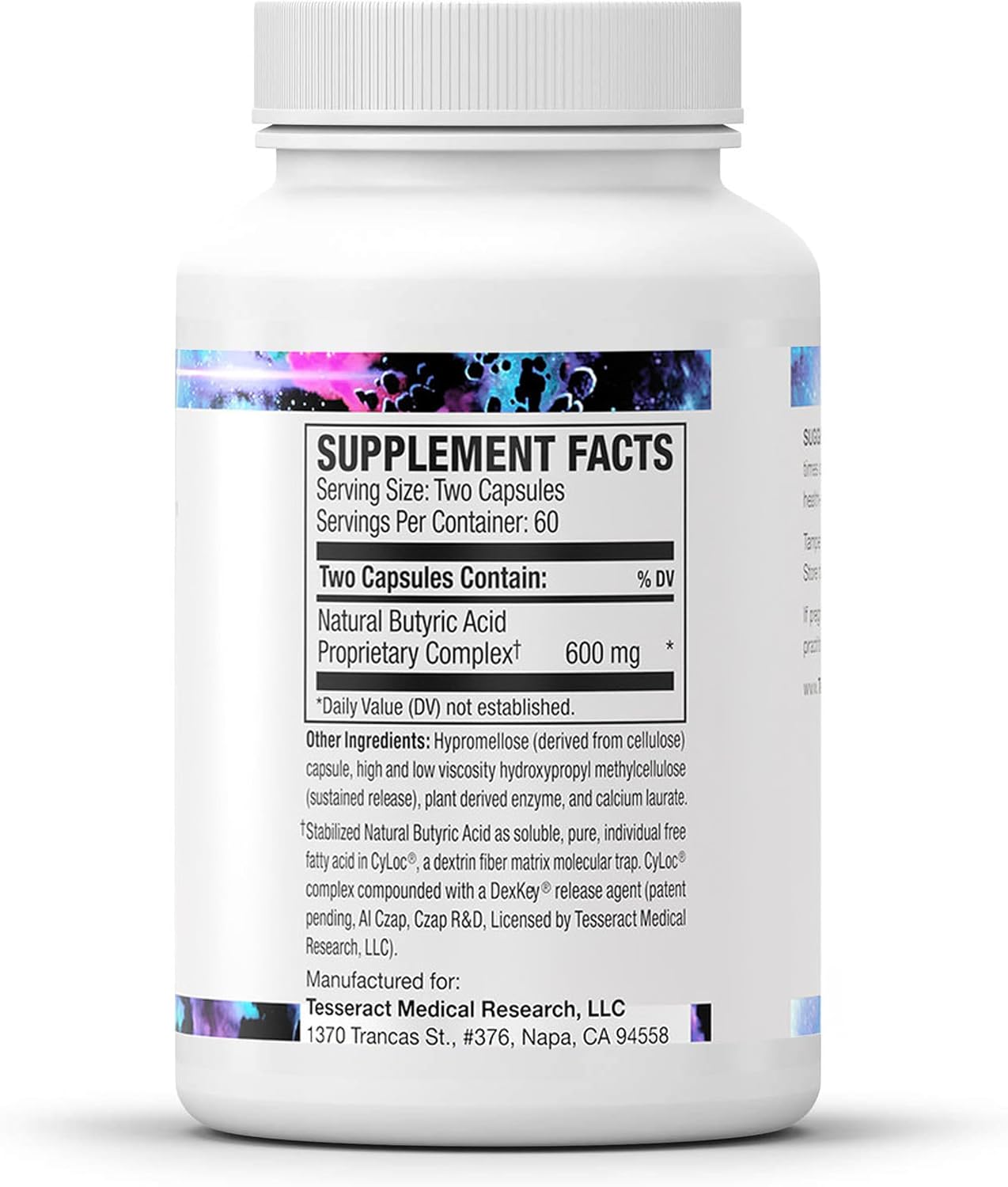 Tesseract Medical Research Optimal Gut & Tissue Bundle, Butyric Acid Complex Gastrointestinal and Curcumin Metabolite Joint Relief Supplement