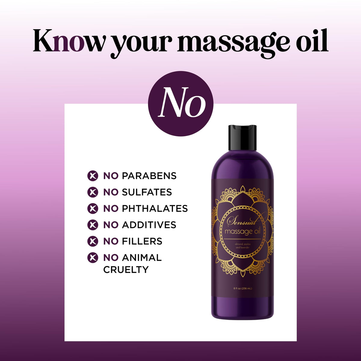 Aromatherapy Sensual Massage Oil for Couples - Relaxing Full Body Massage Oil for Date