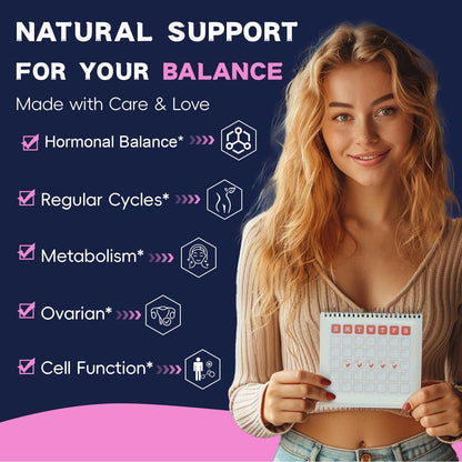 Totaria Myo-Inositol & D-Chiro Inositol Supplement Capules 3075mg, Plus Multivitamin Vitamin D3, Folate, Ideal 40:1 Ratio - Hormonal Balance for Women & Ovarian* Support | Vegan, Non GMO - 120 Caps