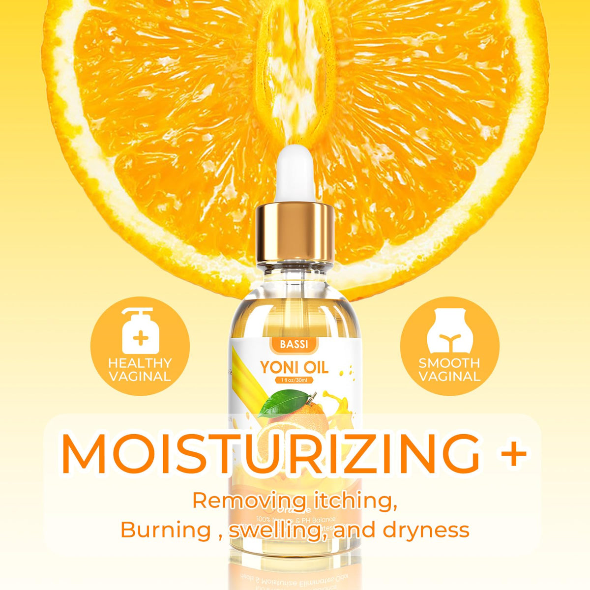 BASSI 2PCS Yoni Oil Organic Feminine Oil Vaginal Moisturizer - Ph Balance for Women - Feminine Deodorant