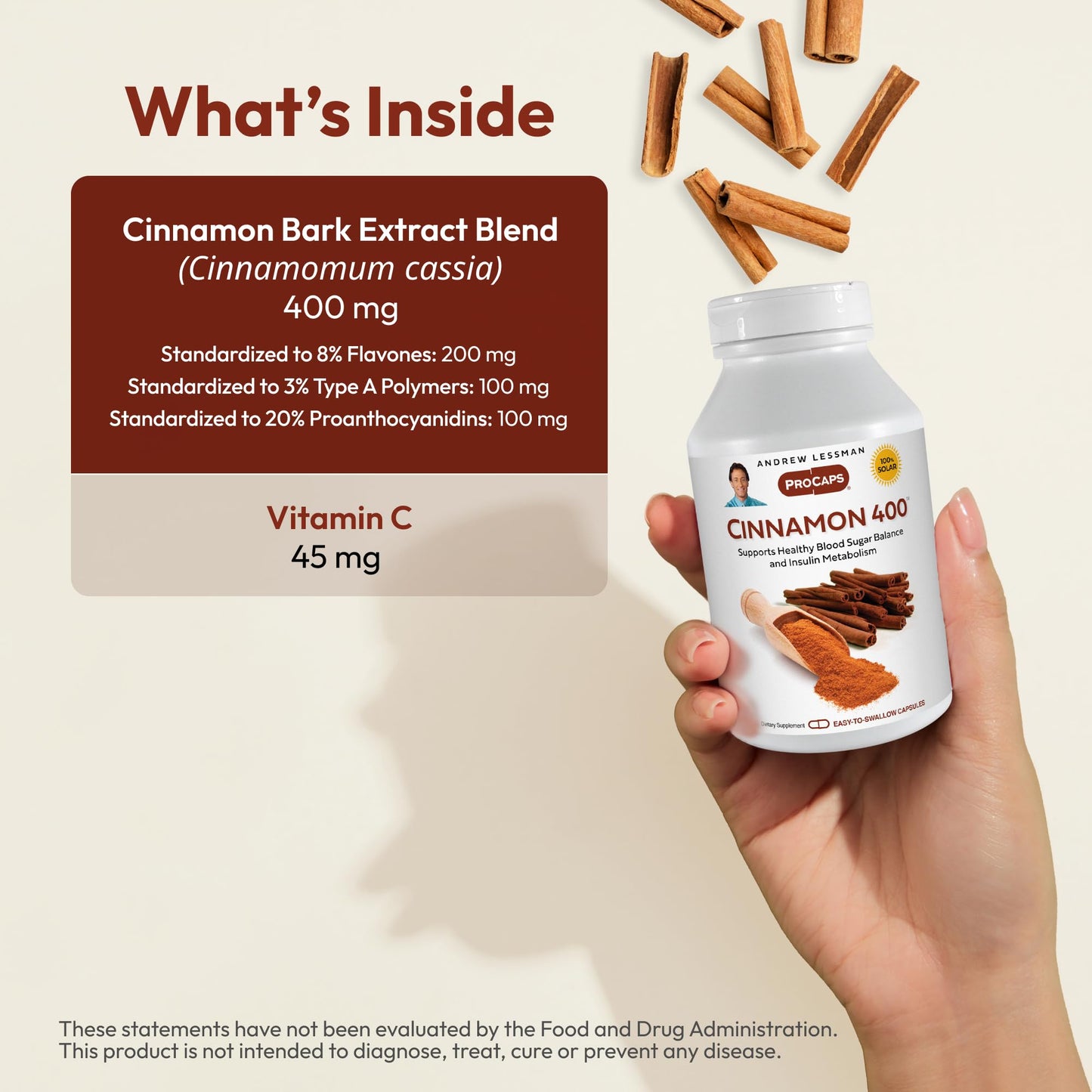ANDREW LESSMAN ProCaps Cinnamon 400 mg 60 Capsules