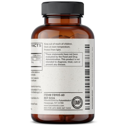 Futurebiotics Cinnamon Plus Chromium Picolinate Supplement, High Potency Chromium, Non-GMO, 120 Vegetarian Capsules