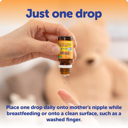 Ddrops® Baby Organic Liquid Vitamins A&D Drops for Infants, 60 Drops. Supports Babies’ Eye Health, Bone Development and Immune Function. Certified Organic, Non-GMOs, Allergy-Friendly