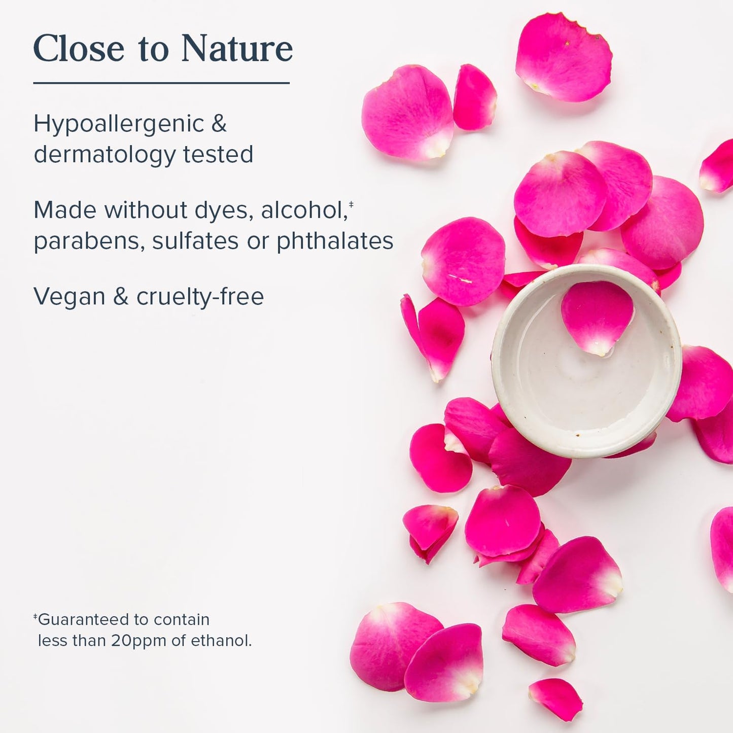Heritage Store Rosewater Facial Toner with Hyaluronic Acid, Dry to Combination Skin Care, Hydrating Toner Refines Pores & Minimizes the Appearance of Fine Lines & Wrinkles, Alcohol Freeǂ, Vegan, 8oz