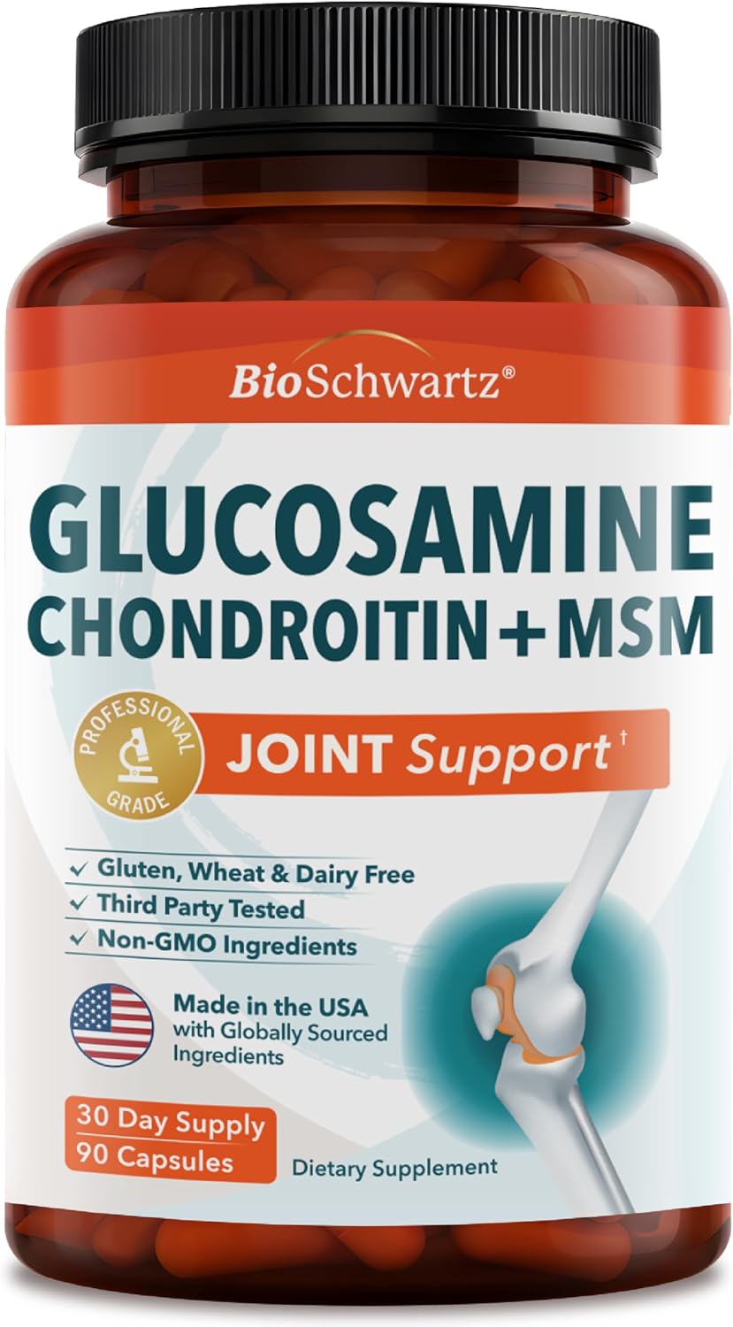 Glucosamine Chondroitin MSM Joint Support Supplement, 90 Capsules