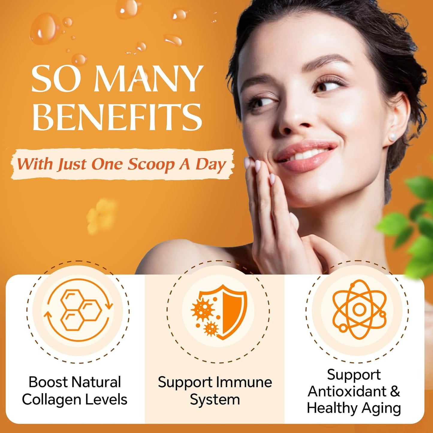NATURE TARGET Multi Collagen Peptides Powder for Women Men, 35 Servings | Hydrolyzed Collagen Types I II III V X with Hyaluronic Acid & MSM for Skin, Hair, Nails & Joint, Non-GMO