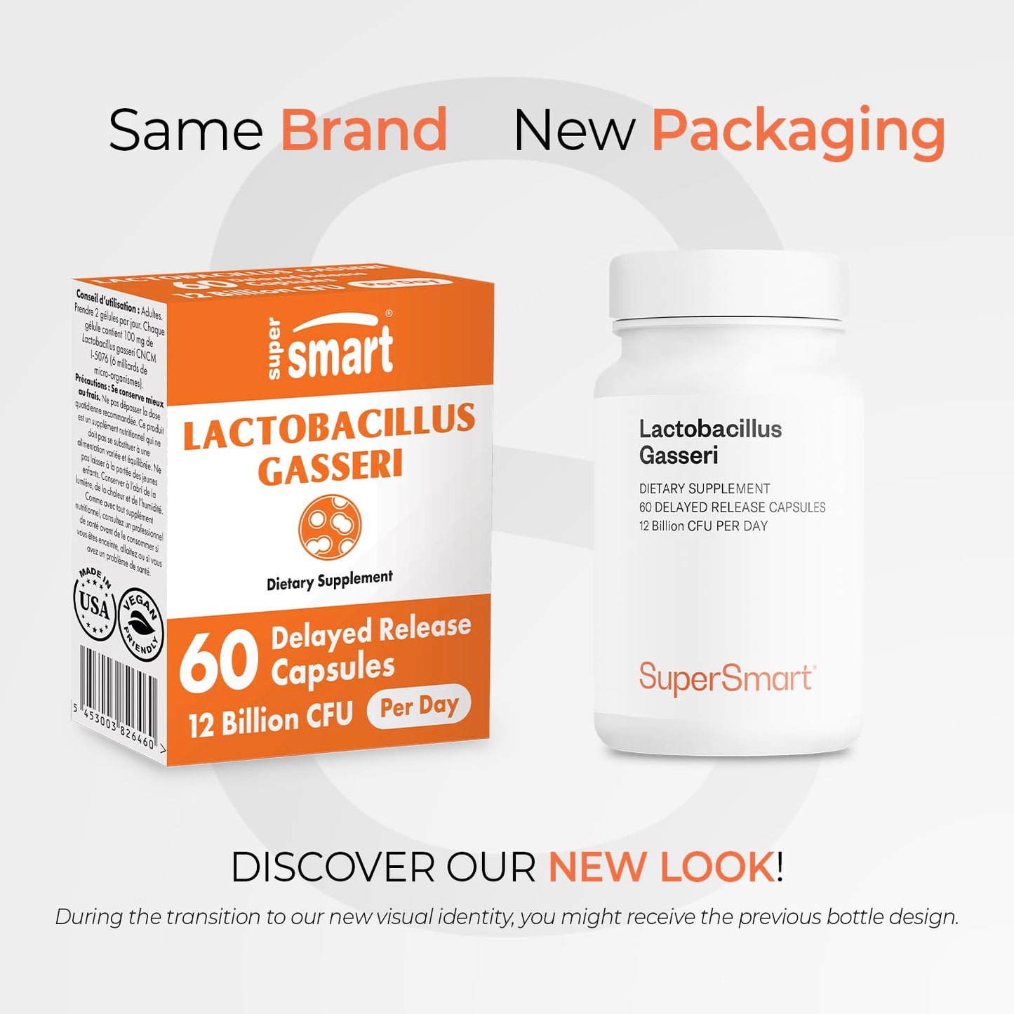Supersmart - Lactobacillus Gasseri 12 Billion CFU per Day - Probiotic Supplement | Non-GMO & Gluten Free - 60 DR Capsules (Delayed Release)