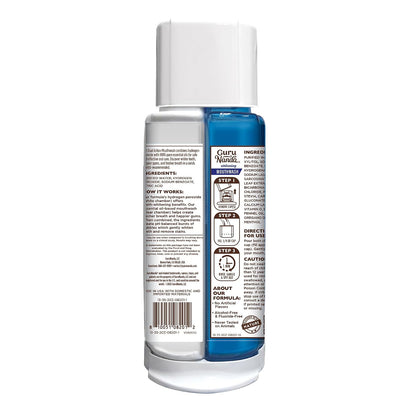 GuruNanda Teeth Whitening Dual Barrel Oxyburst Mouthwash - Alcohol & Fluoride Free, Hydrogen Peroxide to Promote Whiter Teeth - Wild Mint - 20 Fl Oz