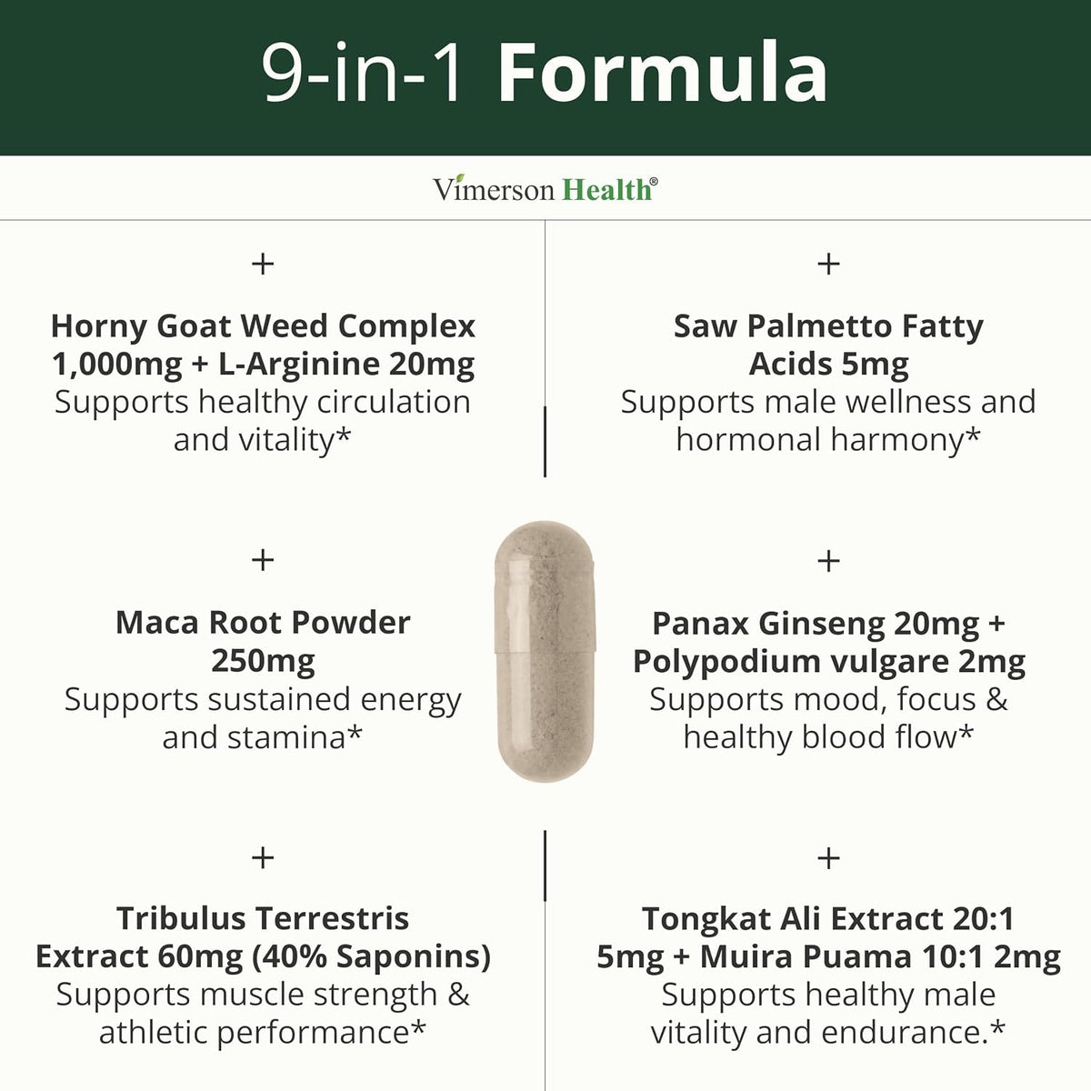 Horny Goat Weed for Men 1000mg – Hornygoatweed with Maca Root – 60 Capsules
