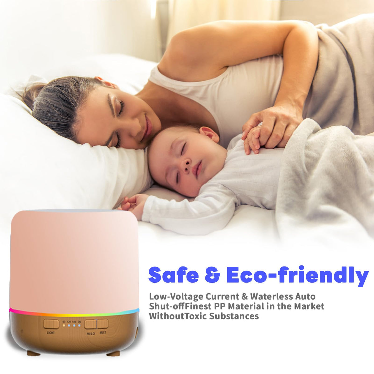 Otheya Scent Essential Oil Diffuser 2 Pack Max 200 ML Ultrasonic Cool Mist Humidifiers and Aromatherapy