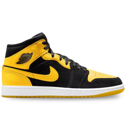 Men's Jordan 1 Mid SE Black/Varsity Maize-White (HJ6654 071) - 11