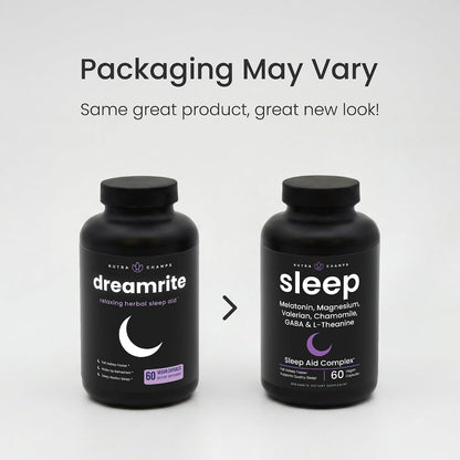 NutraChamps 10-in-1 Natural Sleep Aids for Adults - Melatonin, Lemon Balm, Chamomile, Valerian Root, L Theanine, L Tryptophan, GABA, Magnesium Sleep Aid