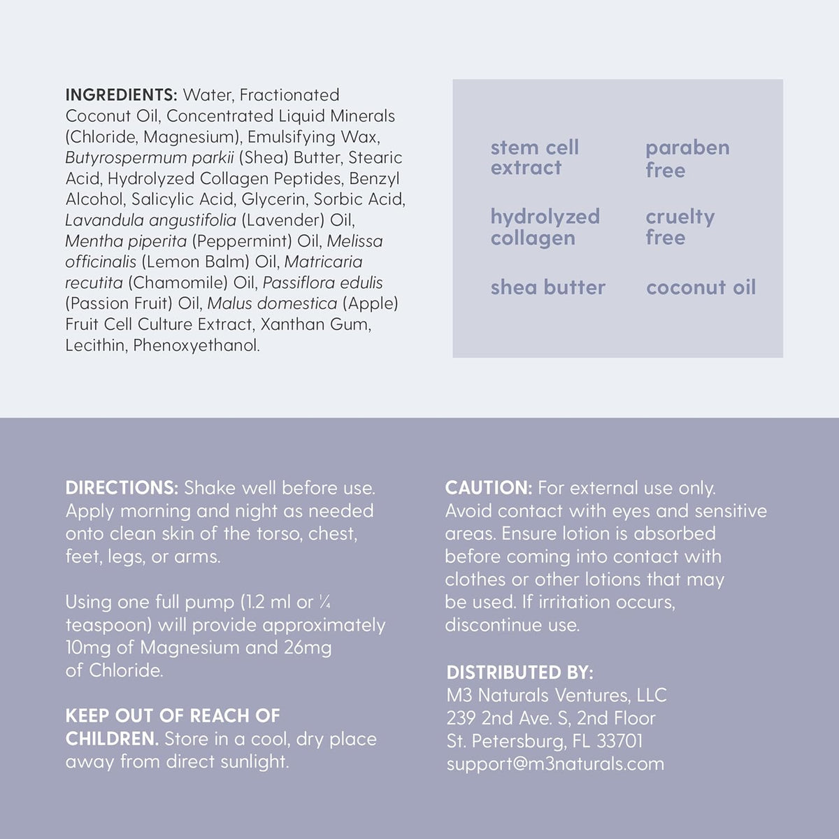 Calming Magnesium Lotion for Sleep - High Absorption Formula (8 Fl Oz)