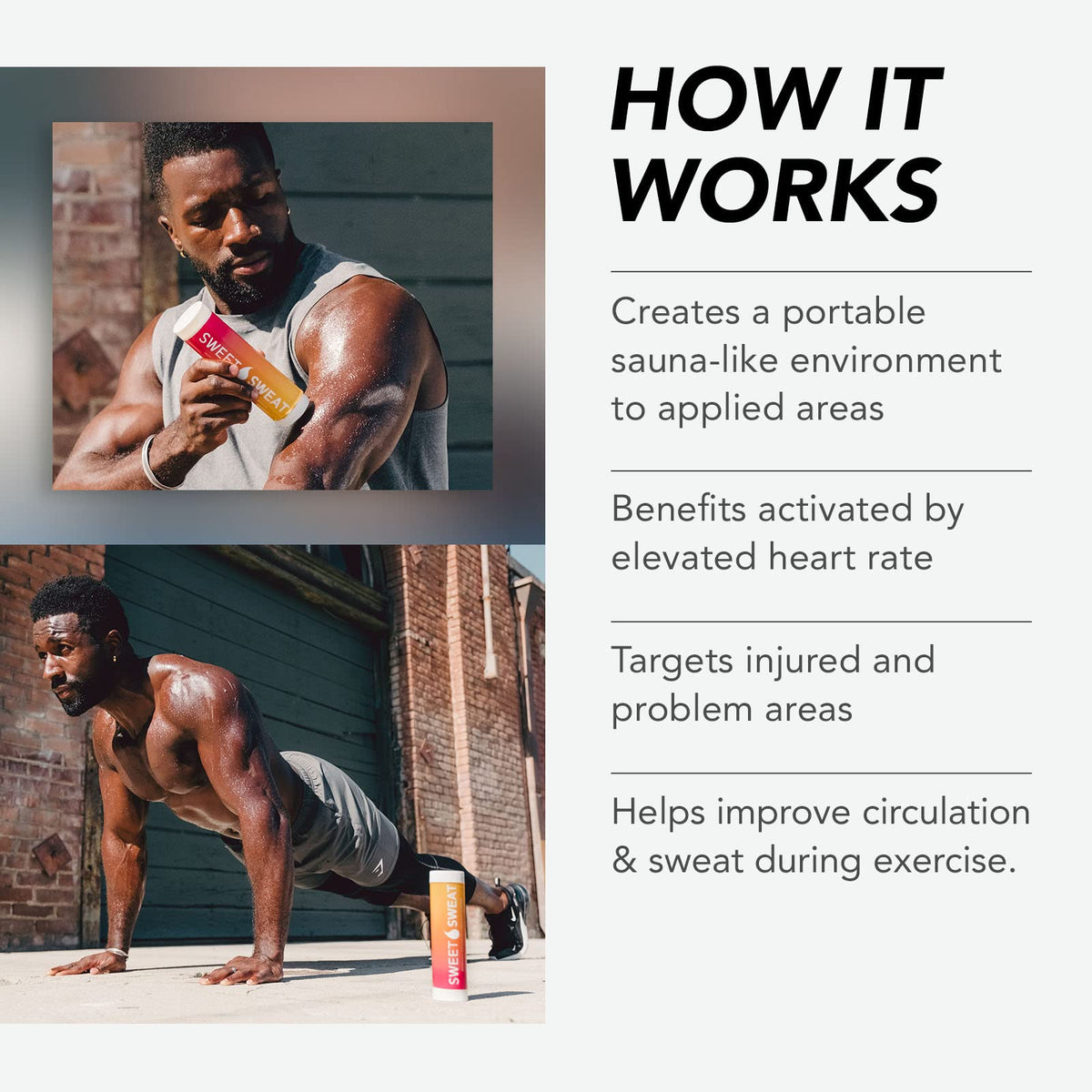 Sweet Sweat Workout Enhancer Roll-On Gel Stick - Sweat Harder and Faster