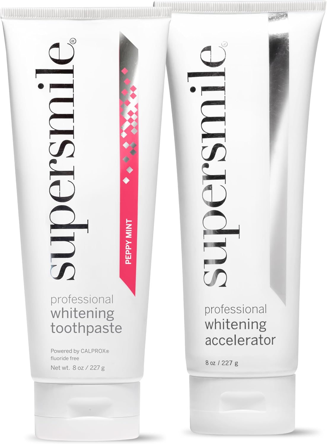 Supersmile Fluoride-Free Whitening System, 8 Oz Peppy Mint, Family Size