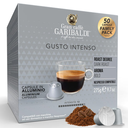 Gran Caffè Garibaldi Espresso Pods, Decaffeinato, 50Count