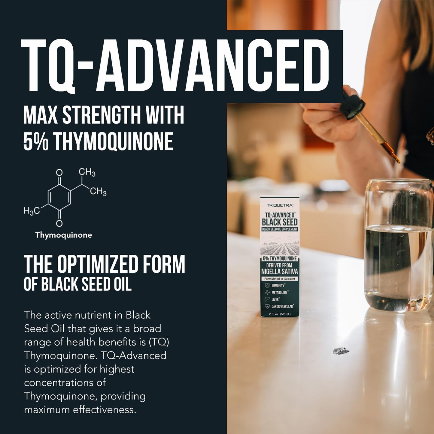 Black Seed Oil Softgels | 5% Thymoquinone - TQ-Advanced® | High Potency - 500 mg per Capsule - 15:1 Concentrate from Nigella Sativa Extract, Raw Form, Vegan Formula, Glass Bottle (60 Softgels)