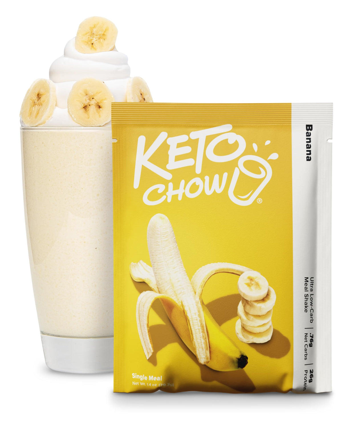 Keto Chow Chocolate Peanut Butter Meal Replacement Shake Powder, 1 Meal