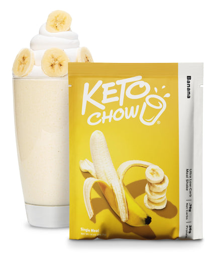 Keto Chow Chocolate Peanut Butter Meal Replacement Shake Powder, 1 Meal