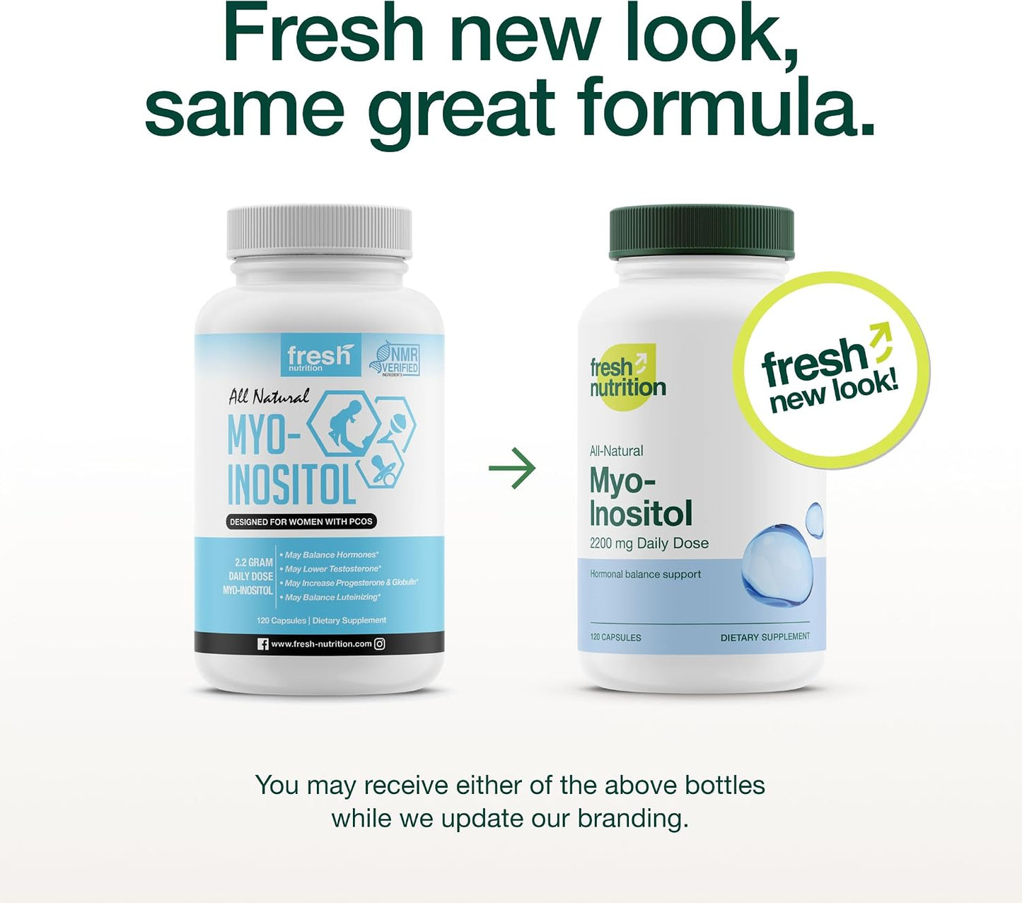 Myo-Inositol - 2200mg Strongest NMR Verified - 120 High Potency Powder Capsules - Best Value Myo Inositol - Made in The USA
