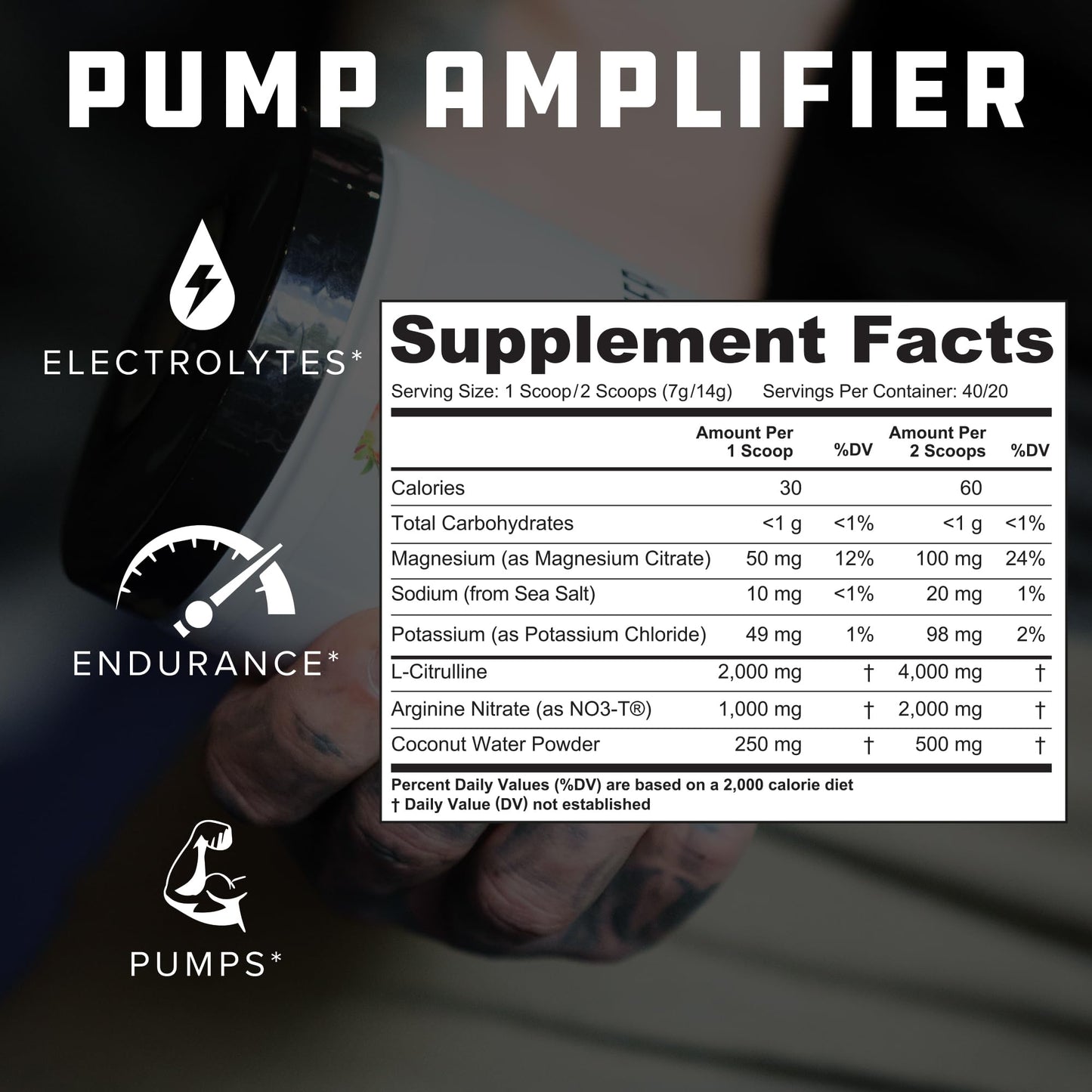 Cutler Nutrition Amplify 2.0 Caffeine-Free Nitric Oxide Pump Pre-Workout | Peach Mango, 40 Servings | With L-Citrulline, NO3-T Arginine and Electrolytes for Muscle Pumps, Hydration and Performance