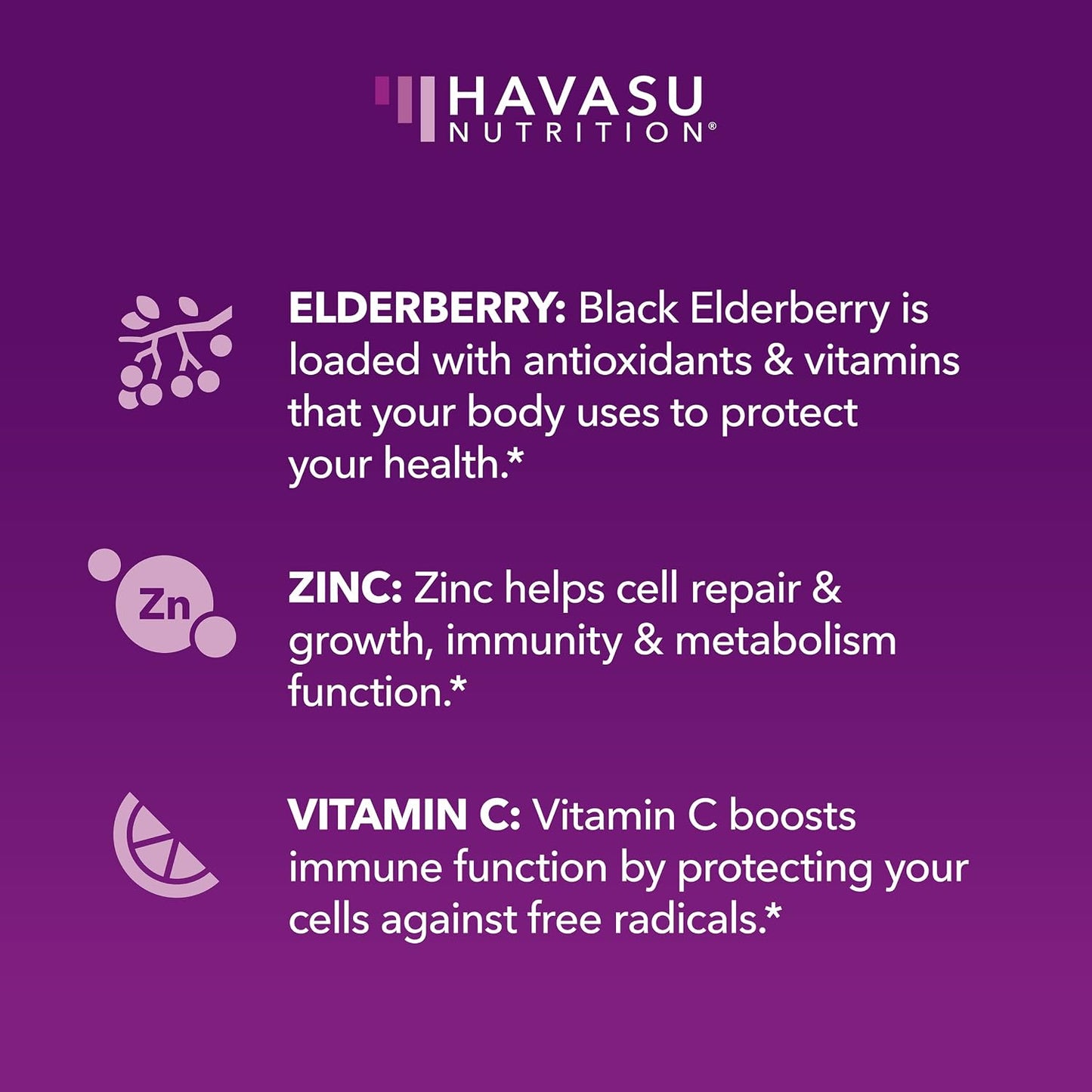 Sambucus Elderberry Gummies with Vitamin C & Zinc, Berry, 30 Servings | Vegan, Non-GMO, Gluten Free Elderberry Gummies, 100mg Extract Per Serving for Immune Support and Wellness Defense, 60 Count