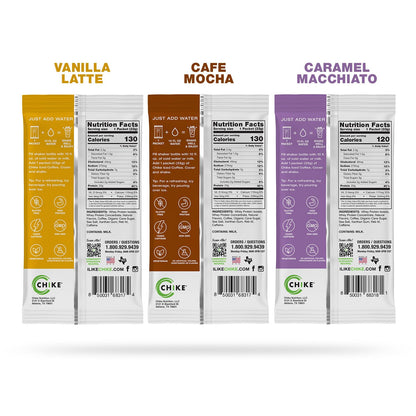 Chike High Protein Iced Coffee Naturally Sweetened Sampler Pack, 20 G Protein, 2 Shots