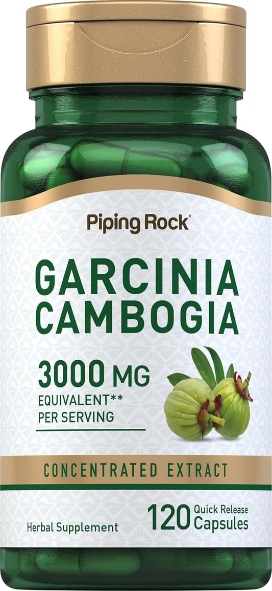 Piping Rock Garcinia Cambogia Extract Capsules | 120 Count | Concentrated Pills | Non-GMO, Gluten Free Supplement