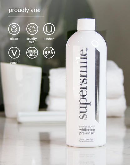 Supersmile Whitening Pre-Rinse, Original Mint, Alcohol-Free, 16 Fl Oz