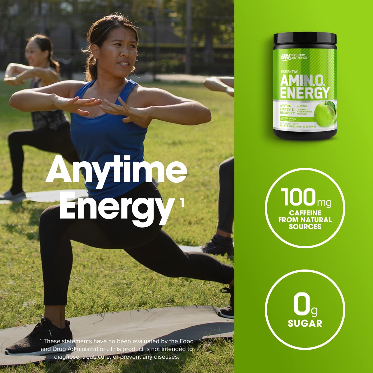 Optimum Nutrition Amino Energy - Pre Workout with Green Tea, BCAA, Amino Acids