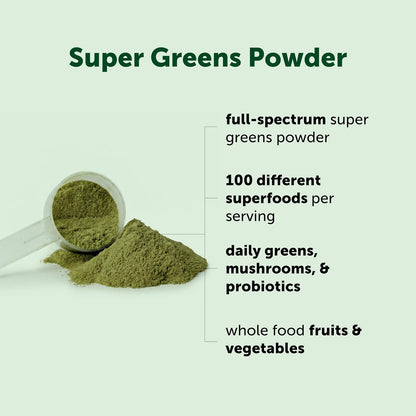 Micro Ingredients Super Greens Powder, 100 Superfoods, Green Drink Mix, 1lb | Superfood Blend with Daily Greens, Probiotics, Fruits, Vegetables & Mushrooms | 45 Servings | Non-GMO, Gluten-Free