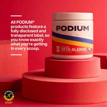 Podium Nutrition, Solos | Beta Alanine, 60 Servings, Unflavored, Boost Athletic Performance