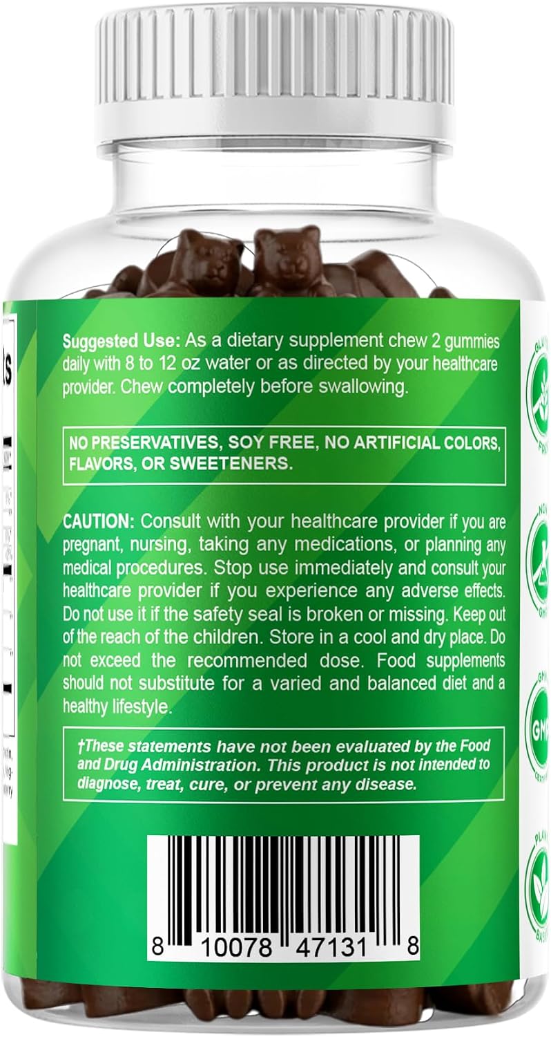 Vitamatic Sea Moss Gummies with Bladderwrack & Burdock, 60 Gummies | Premium Botanical Blend for Immune Support*, Natural Raspberry Flavor, Vegan, Non-GMO, Gluten Free.