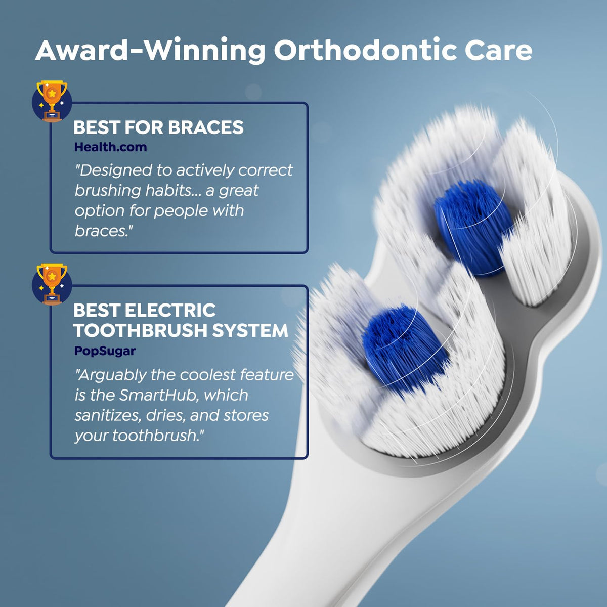 SuperMouth ULTIM8 Ortho System, Electric Toothbrush + UV Hub, Rose Gold