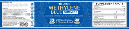 LILICARE Methylene Blue Gummies for Humans | Fast-Absorbing, Vegan, 120 Counts