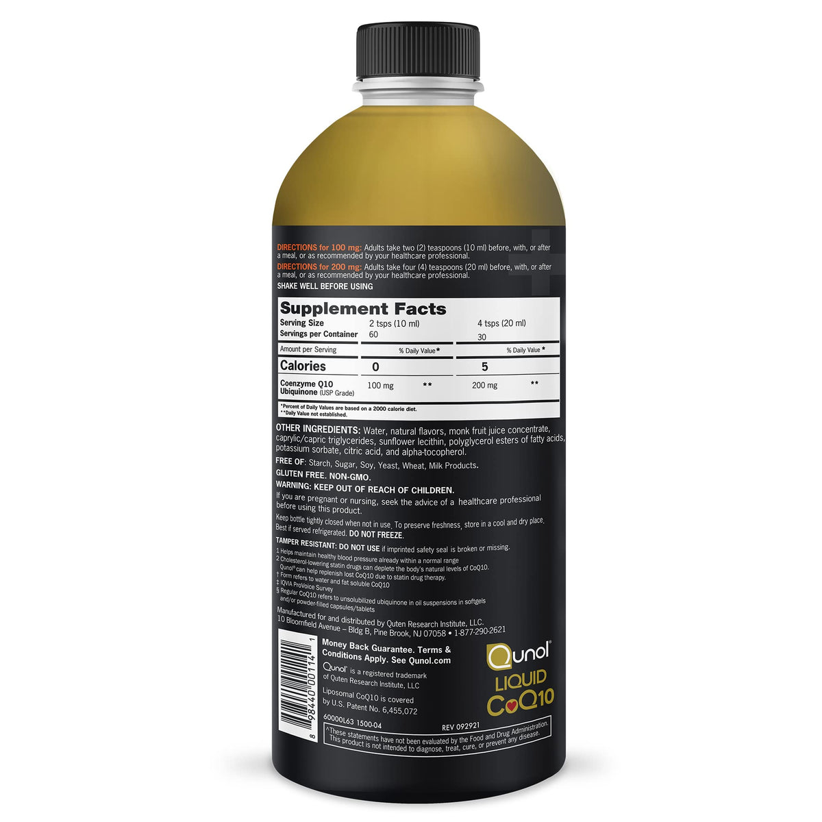Qunol Liquid CoQ10 100mg, Superior Absorption Natural Supplement Form of Coenzyme