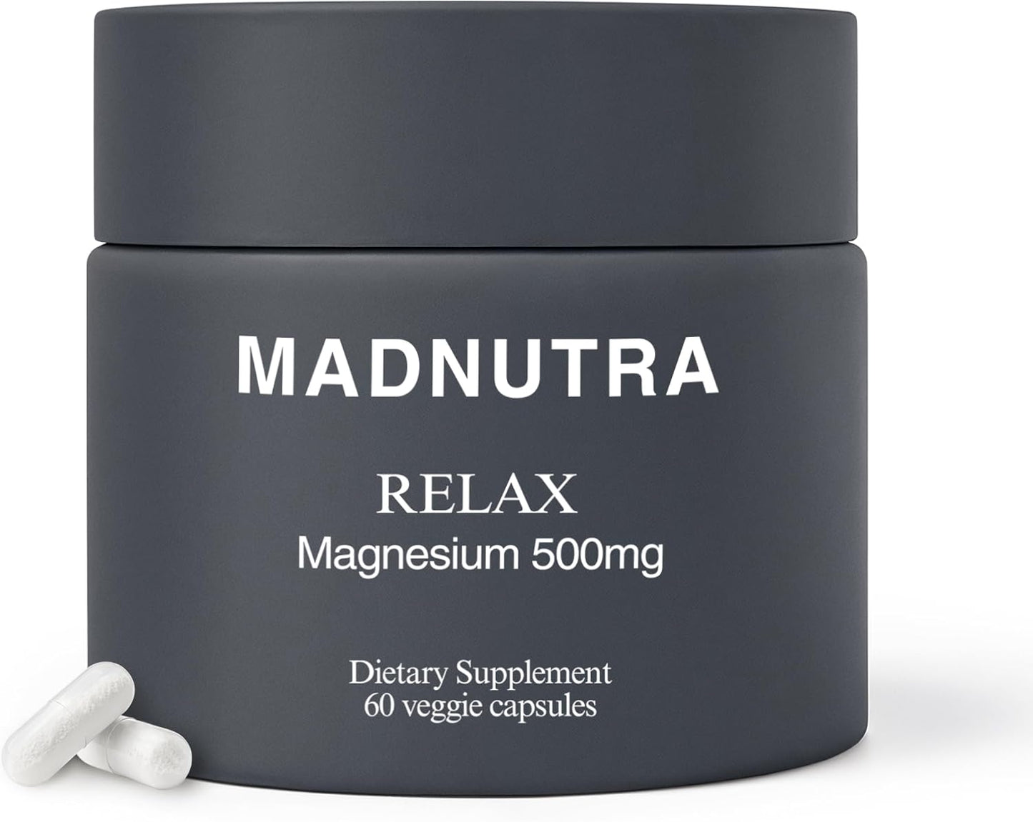 Magnesium Oxide/Citrate 500mg Capsules - High Absorption Chelated Magnesium Supplement for Sleep, Stress Relief, Muscle & Nerve Support - Non-Buffered Magnesium Pills for Daily Use