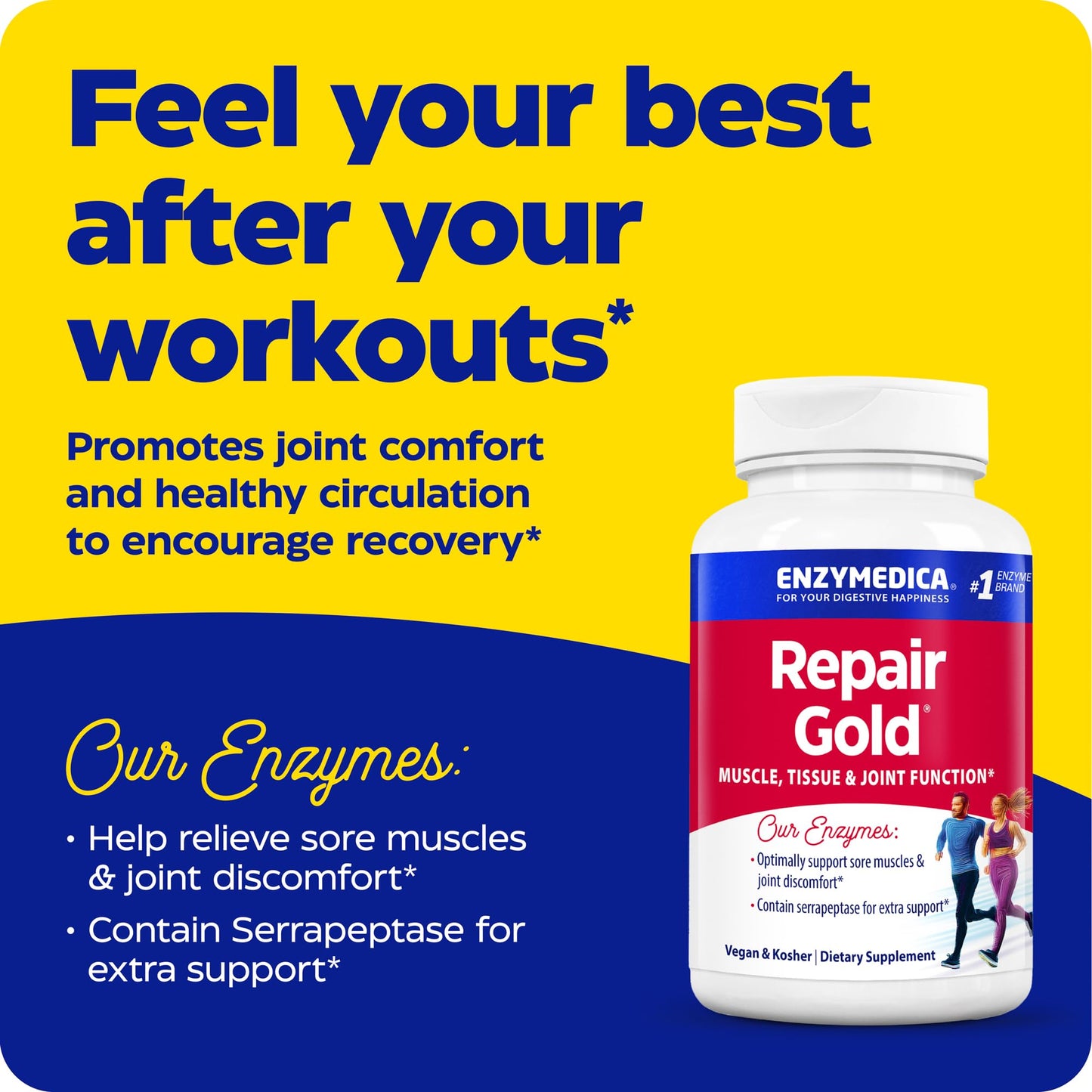 Enzymedica Repair Gold for Men & Women - 120 Capsules