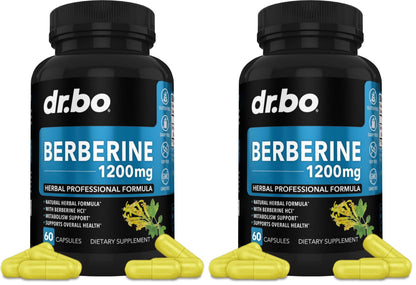 Berberine Supplement Capsules - 1200mg Berberine HCL Supplement for Healthy Metabolic Support - Premium Natural Complex for Women & Men, Pure Support Capsules Supplements - 60 Pills