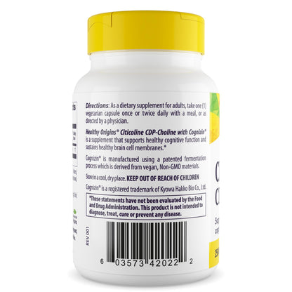 Healthy Origins Cognizin Citicoline 250 mg, 60 Veggie Caps