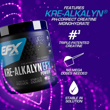 EFX Sports Kre-Alkalyn EFX Powder | pH Correct Creatine Monohydrate Powder Supple