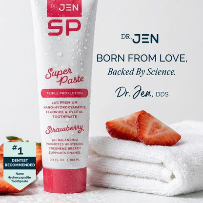Dr. Jen Super Paste Toothpaste, 10% Nano Hydroxyapatite, Dentist Designed