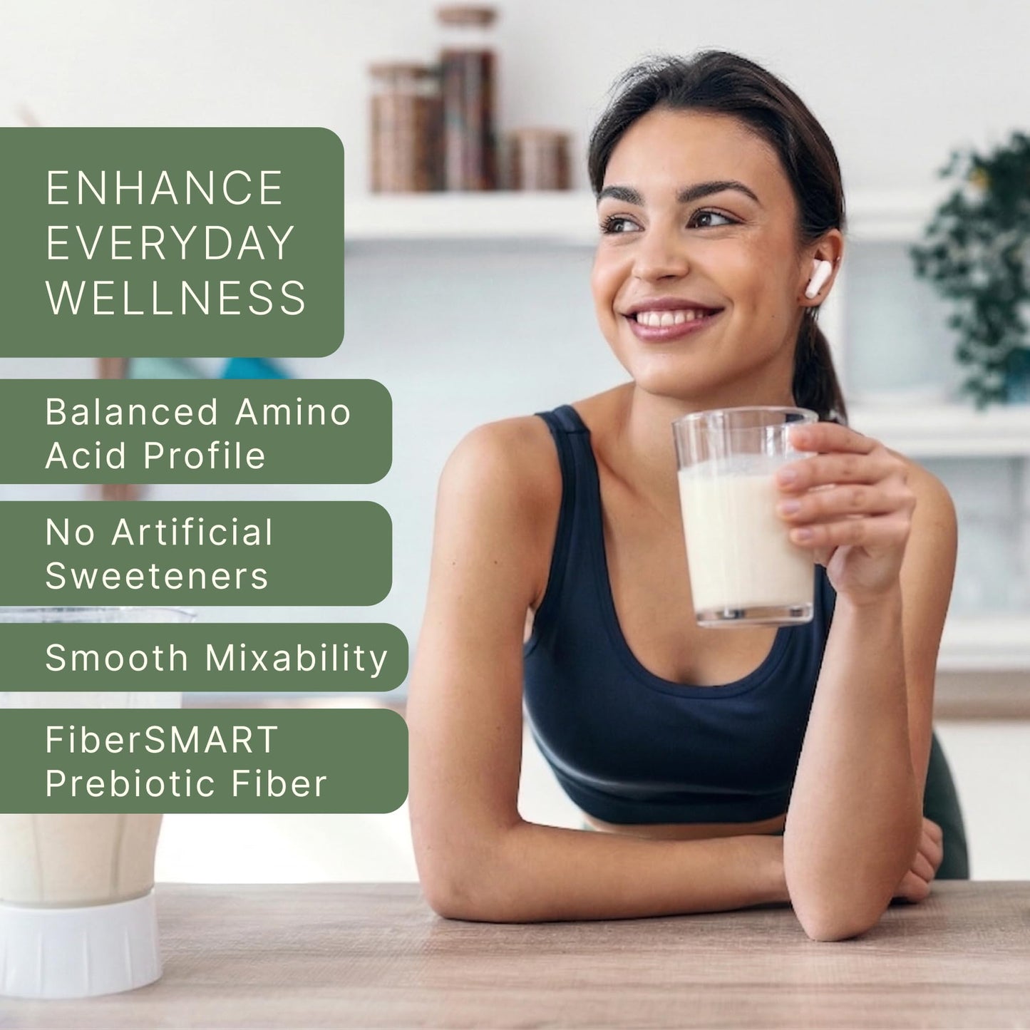 Dr. Murray's USDA Organic Plant Based Protein Powder | 20g Protein | 6g Fiber | Vegan & Keto | Gluten & Dairy Free | Low Carb | No Added Sugar | Matcha, 1 lb.