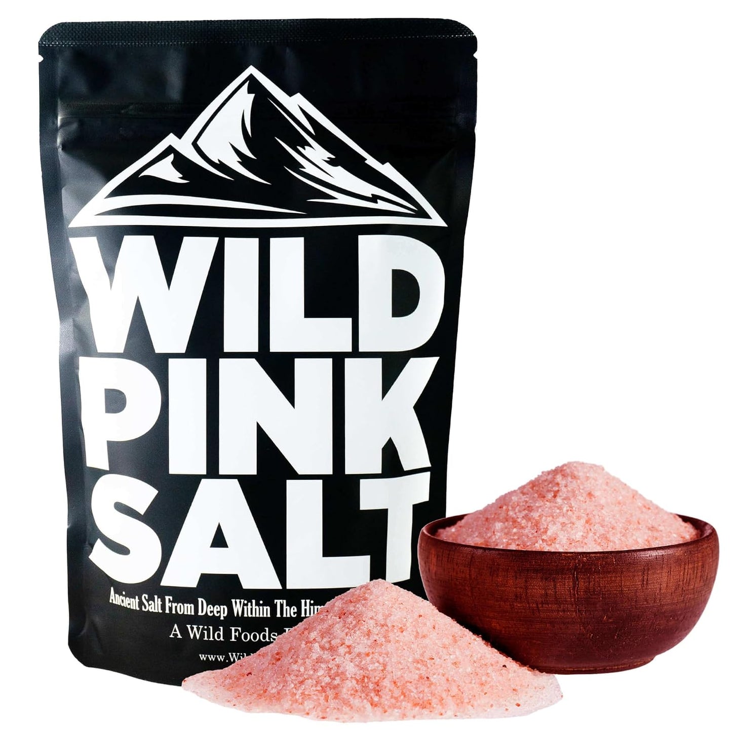 Wild Foods Pink Himalayan Salt (16oz) and Colostrum Powder (5.22oz) Bundle for Gut Health and Wellness